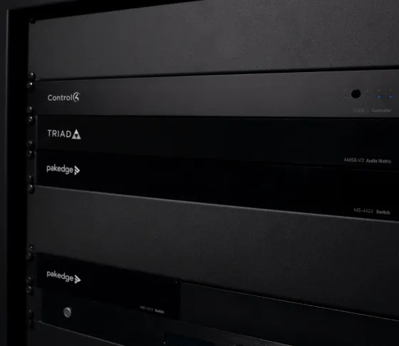 Close-up of CORE 5 in a rack.