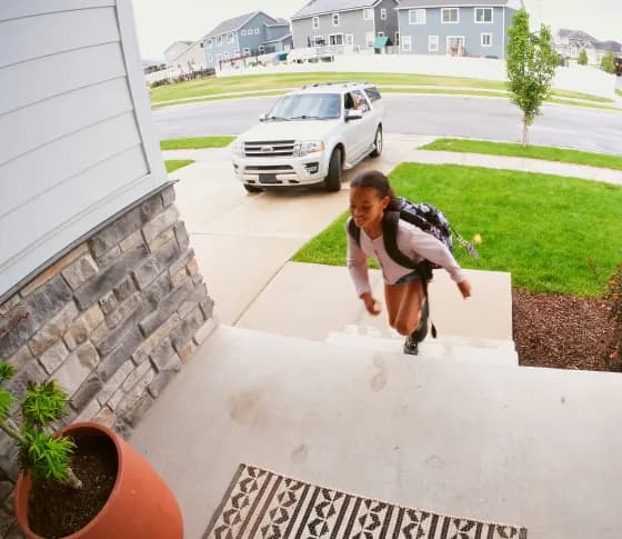 AI overlay highlighting a person in camera view.