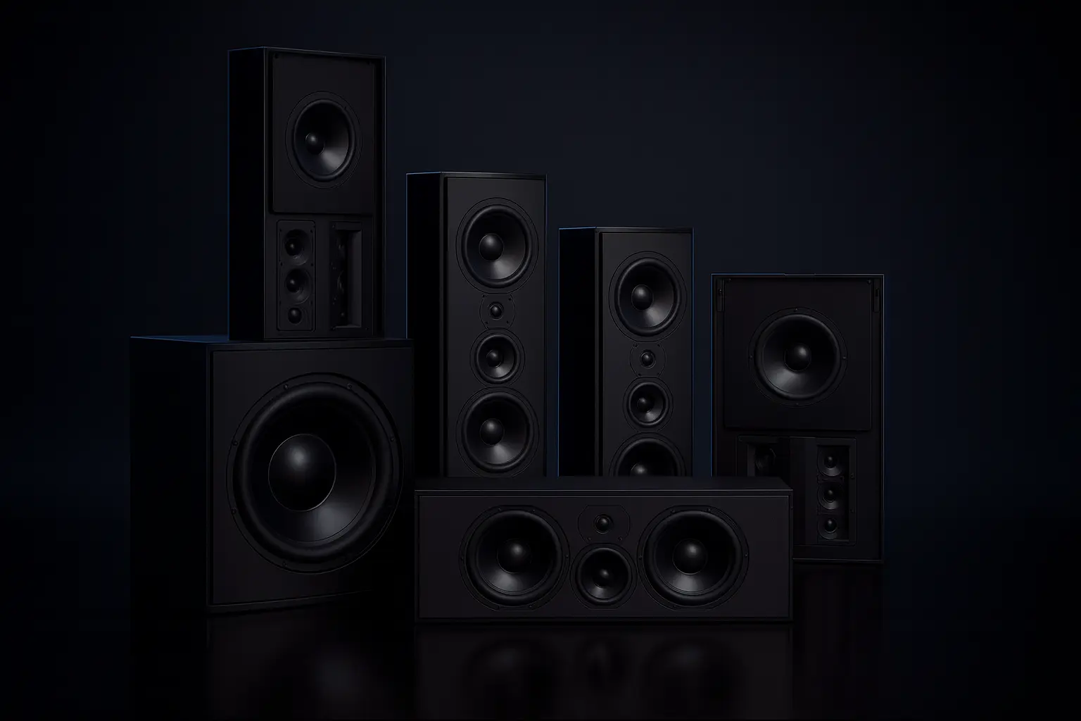 Home theater with Triad surround system.