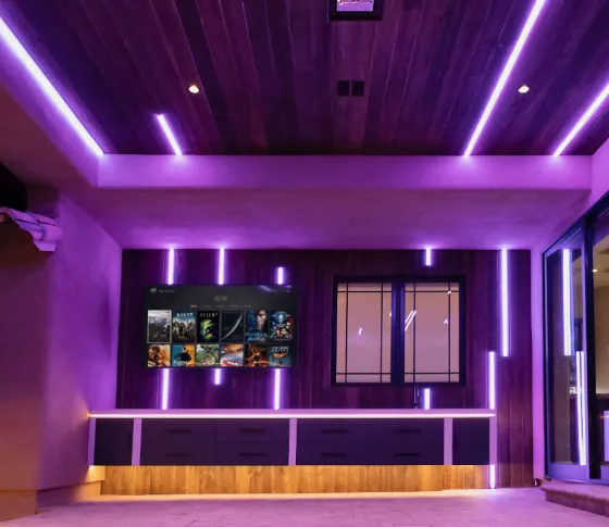 Close-up of high quality LED diode and extrusion hardware.