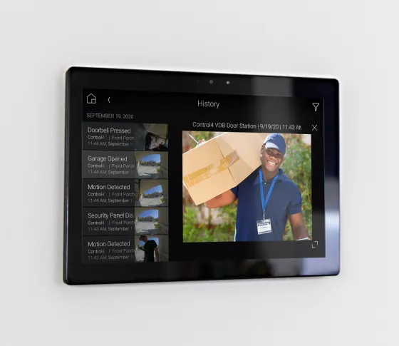 Camera view with overlaid motion detection zones.